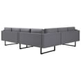 thumbnail image 4 of vidaXL Corner Sofa Light Gray Fabric, 4 of 7