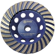 DiamaPro Systems 5 Inch Continuous Rim Turbo Concrete Grinding Cup Wheel, Medium