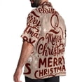 thumbnail image 3 of Christmas Font Men's Short Sleeve Beach Shirts, Hawaiian Printed Button Down Summer Casual Unisex Men's Shirts, 3 of 6