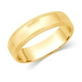 thumbnail image 2 of CARATS FOR YOU 6mm Flat Court Wedding Band with Bevelled Edge Crafted is Available in 14K Yellow Gold For Her & Him, Band Size- 11.5, 2 of 6