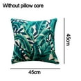 thumbnail image 2 of 2 fundas de almohada con estampado de hojas de selva tropical de algodón y cáñamo, fundas de cojín para sofá, fundas de cojín para coche, 2 of 5