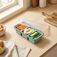 thumbnail image 4 of Compartment Lunch Box with Lid, Fresh-Keeping Food Storage Container for Freezer and Meal Prep, Reusable Green Bento Style Box for Work, , Picnic and Valentines Day Gifts, 1pc Gray, 4 of 5