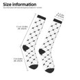 thumbnail image 5 of Balery Black Rabbit Printed Novelty Socks Men's Women's Crew Socks Sports Socks Knee High Socks Cotton Socks Quirky and Cool Socks, 5 of 9