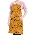 thumbnail image 5 of Halloween Pumpkin Apron-Garden Aprons for Women with Pockets-Cotton Linen Waterproof Kitchen Cooking Gardening Aprons Adjustable for Kitchen,Cooking,BBQ and Salon 32"x27", 5 of 7