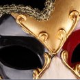 thumbnail image 4 of Oxodoi Men's Venetian Masquerade Mask,Vintage Checkered Mardi Gras Party Mask,Lightweight Comfortable Costume Accessory,17x21cm, 4 of 6