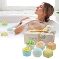 thumbnail image 4 of 6PCs Dessert Theme Bath Bombs Gift Box Set,Handmade Mega Bubble Bathbombs for Women,Natural Sea Salt Bath Ball Gift Set for Birthday Christmas Gifting, 4 of 5