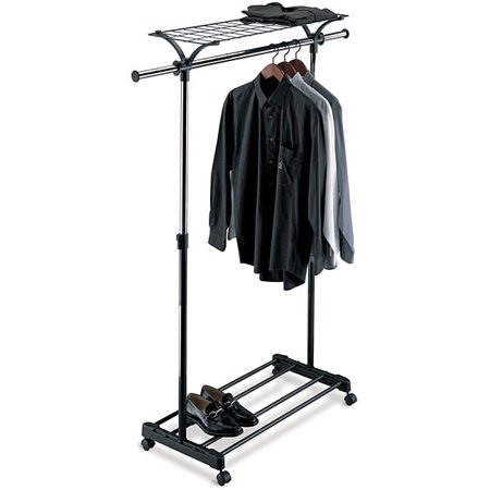 Rolling Adjustable Garment Rack Walmart Com