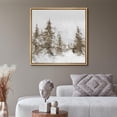 thumbnail image 4 of AatoeaX Canvas Print Wall Art Rustic Pine Trees in Winter Snow Earthy Tones Watercolor Wilderness Illustrations Modern Art Colorful for Living Room, Bedroom, Office ,20"x24"or24"x20",Unframe, 4 of 4