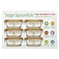 thumbnail image 4 of Sage Spoonfuls Tough Glass Baby Food Storage Containers, 6-Pack (4oz) Borosilicate Glass Baby Food Storage Containers With Snap-On Lids, Leakproof Baby Food Jars, for Infants and Babies, Freezer Safe, 4 of 8