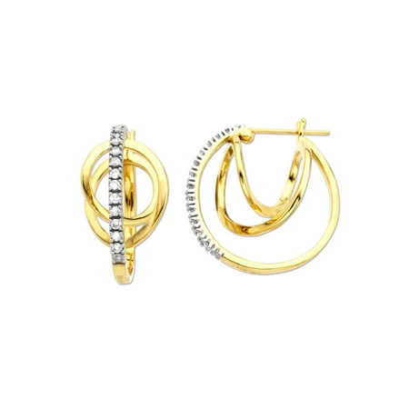 1/3 ct Diamond Hoop Earrings in 14kt Gold