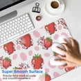 thumbnail image 4 of Long Mouse Pads for Desk,White Cow Strawberry Pattern Desk Mats on Top Of Desks, Desk Mouse Pad Extra Large with 3mm Non-Slip Base and Stitched Edge for Gaming,Office,Work,Home 31.5"x11.8", 4 of 6
