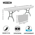 Lifetime 8 Foot FoldinHalf Rectangle Table, Indoor/Outdoor Commercial