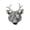 A003- Silver, variant on Silver Stag Animal Face Mask, Halloween Mask, Mask, Mask for Masquerade Party, Soft Latex Wildlife Deer Mask, Full 14X11 Inch Adult Size, Perfect Carnival Dress Up Prop,