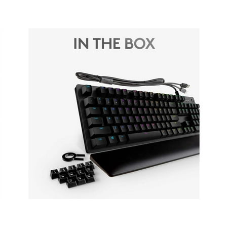 Logitech - G513 Carbon Full-size Wired Mechanical GX Red Linear Switch Gaming Keyboard with RGB Backlighting - Carbon