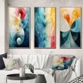 thumbnail image 1 of Designart "Circular Harmony Contemplating Divinity VI" Modern Geometric Framed Wall Art Set Of 3 - Turquoise Abstract Frame Gallery Set For Office Decor, 1 of 6