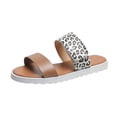 thumbnail image 2 of Sandalias informales de moda para mujer, zapatos de leopardo, zapatillas de playa con tacones planos para exteriores Wmkox8yii ytu8521, 2 of 6