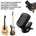 thumbnail image 4 of Clip-On Digital Tuner for Guitar, Violin, Bass, Ukulele with LCD Screen, 440Hz A4 Standard, ABS Material, 4 of 9