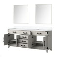 thumbnail image 3 of Harbor 72 in W x 22 in D White Oak Double Bath Vanity, Cultured Marble Top and 34 in Mirrors, 3 of 6