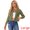 Army Green, variant on Women's Button Down Collarless Cropped Denim Jacket L Army Green