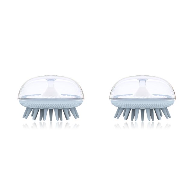 Soidarity Masajeador para el cuero cabelludo, cepillo de ducha, antipicazón, depurador de raíces para el cabello, masaje, cuidado, suministros de Azul 2piezas Soidarity CBP186926