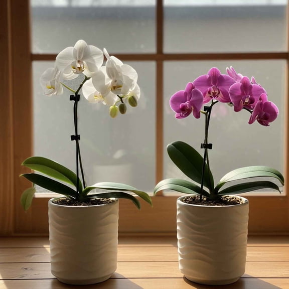 Orangide Lightweight Wave Pot Decorative Indoor Planter for Orchid Home Office Decor Ceramic Look with Drainage Hole for Plants Modern Home