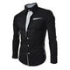 thumbnail image 2 of Hombres Otoño Casual Slim Fit Manga Larga Turndown Pocket Top Blusa Camisa Odeerbi  ODB-6, 2 of 4