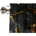 thumbnail image 6 of Marble Kitchen Valances Window Curtain,Abstract Black Grey Gold Marble Pattern Curtain Valances for Bedroom Bathroom Living Room Cafe,52x18 inch, 6 of 6