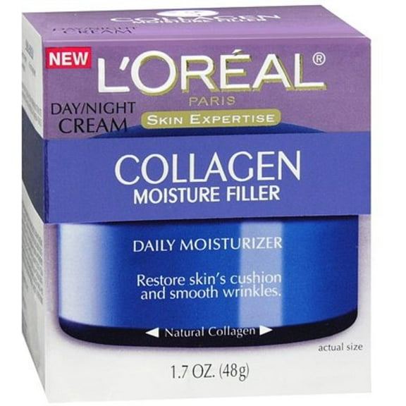 L'Oreal Paris Skin Expertise Collagen Moisture Filler Daily Moisturizer Day/Night Cream 1.7 oz (Pack of 3)