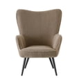 thumbnail image 3 of Porthos Home Kindel Wingback Accent Chair with Ergonomic Contoured Back, Soft Fabric Upholstery, Durable and Corrosion-resistant Powder Coated Steel Legs, Great for Living Rooms and Bedrooms, 3 of 6