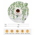 thumbnail image 6 of 13 Inch Round Placemats Set of 6, Spring Botanical Non Slip Heat Insulation PP Table Mats, Watercolor Leaves Flowers Birds Gray Wood Washable Place Mats for Kitchen Dining Party Table Decor, 6 of 7