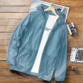 thumbnail image 5 of Men's Ice Silk Clothing Summer Sun Protection Ultra-thin Hooded Jacket Beach Topcoat Outdoor Waterproof Cool Quick-drying Coat, 5 of 5