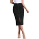 thumbnail image 1 of Falda Maxi de Mezclilla INSPIRE CHIC para Mujer con Abertura Frontal, Cierre de Cremallera, Cintura Alta, Cuerpo Ajustado, Talla XL, Negra, 1 of 6