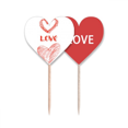 thumbnail image 1 of Te amo corazon rojo cita handwrite Palillos de dientes bandera etiqueta de amor selección de pastelitos, 1 of 4