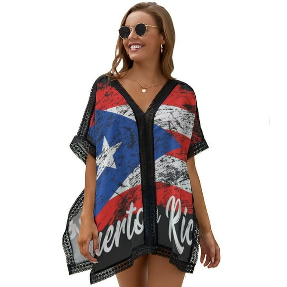 Puerto Rico Women's Swimsuit Coverup Summer Beach Cover Up Bathing Suit Dress