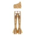 thumbnail image 5 of iiniim Girls Disco Jazz Hip Hop Street Dance Outfits Sequins Ruffle Crop Top with Flared Leggings Pants Set Gold 16, 5 of 7