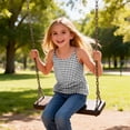 thumbnail image 3 of CCRFTGI Cute Tank Tops for Kids Girls 10-12 Sleeveless Summer Casual Girls Fashion Black Plaid Camisole Tops Comdy Spaghetti Strap Crew Neck Tops Shirts Black 5-6 Years, 3 of 7