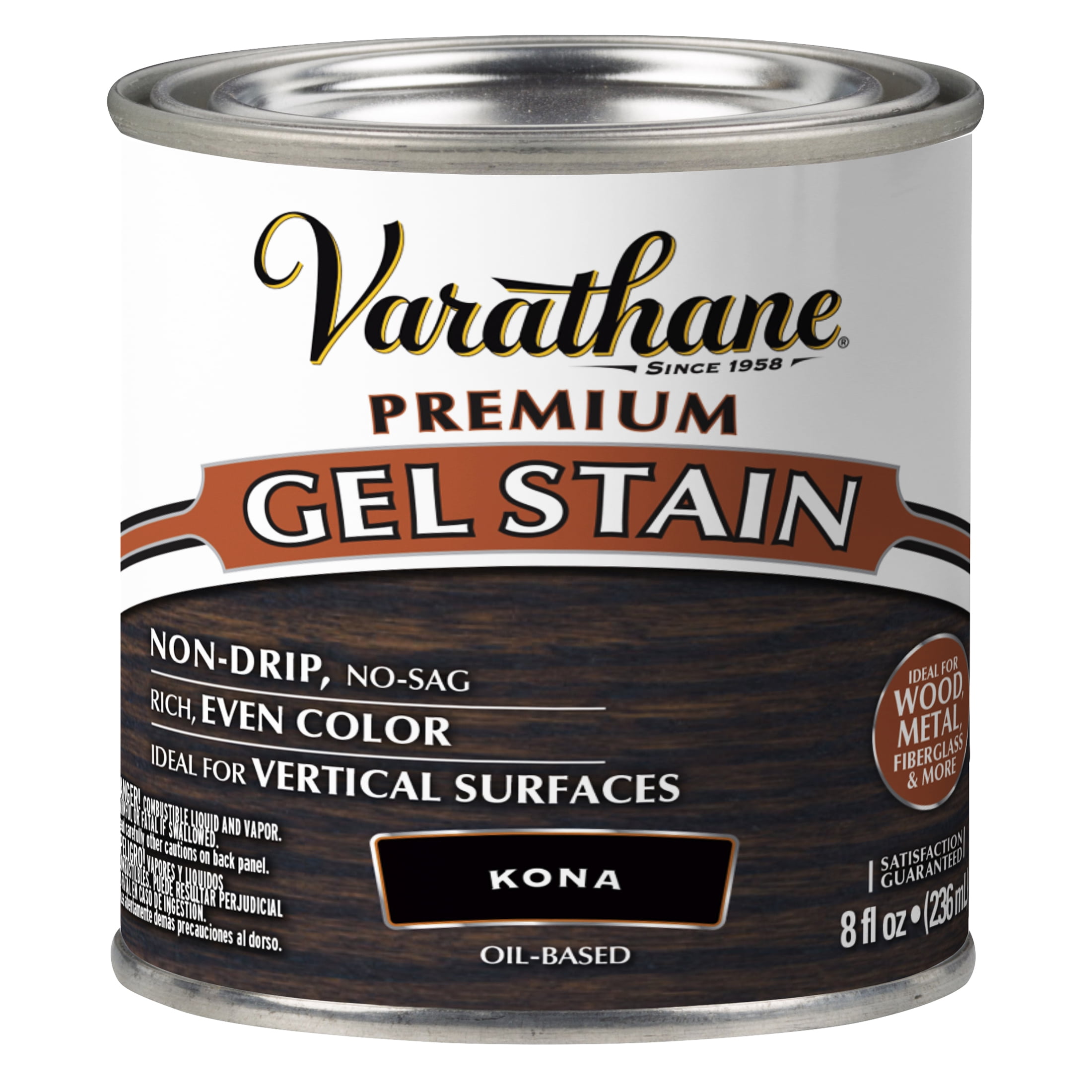 4 Pack, Kona, Varathane Premium Gel Wood Stain-349559, Half Pint