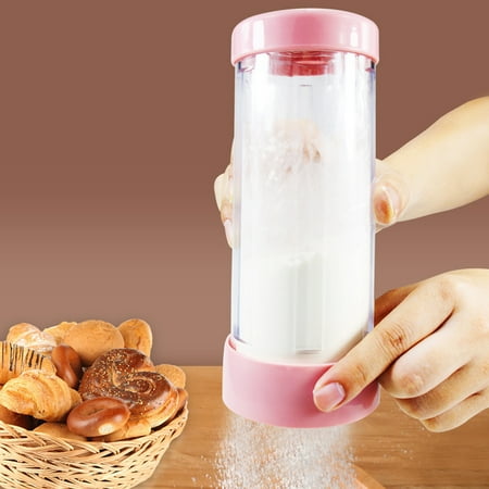 

Flour Sifter Sifter for Baking Double Layers Sifter Powder Sugar Shaker with Hand Press Design Flour Sifter for Baking in the kitchen