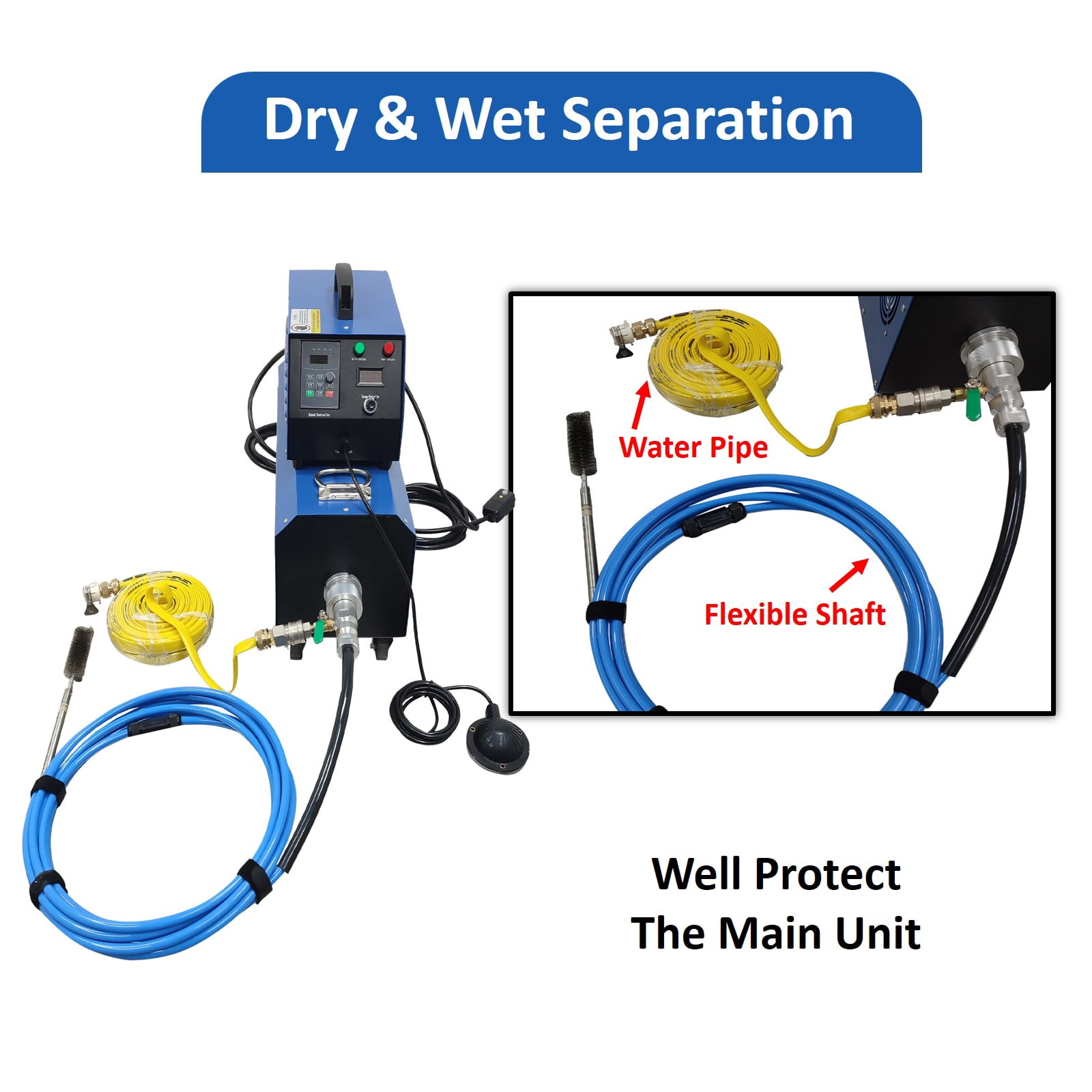 220V Boiler Tube Cleaner Condenser Descaling Cleaning Machine