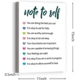 thumbnail image 2 of Note to Self Canvas Wall Art-Mental Health Positive Quote Canvas Framed Wall Art Painting Ready to Hang for Social Worker/Therapist/Counseling Office Décor-12 x 15 Inches, 2 of 6