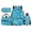 Boho Seahorse Blue, variant on Uorisanigo Ball Print Backpack Set for Boys and Girls Large Capacity Primary School Shoulder Bag with Insulated Lunch Pouch Pencil Case and Water Bottle Bag