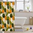 thumbnail image 3 of Manfei Maple Leaf Fall Print Shower Curtain 72Wx78L,Fall Pumpkin Print Bath Curtain, 3 of 5