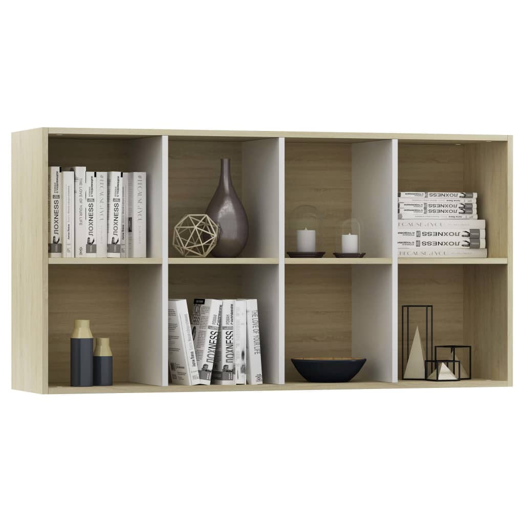 Kepooman 26" Two Rows & Four Layers Sideboard Bookcade for Living Room Bedroom, Multi-color