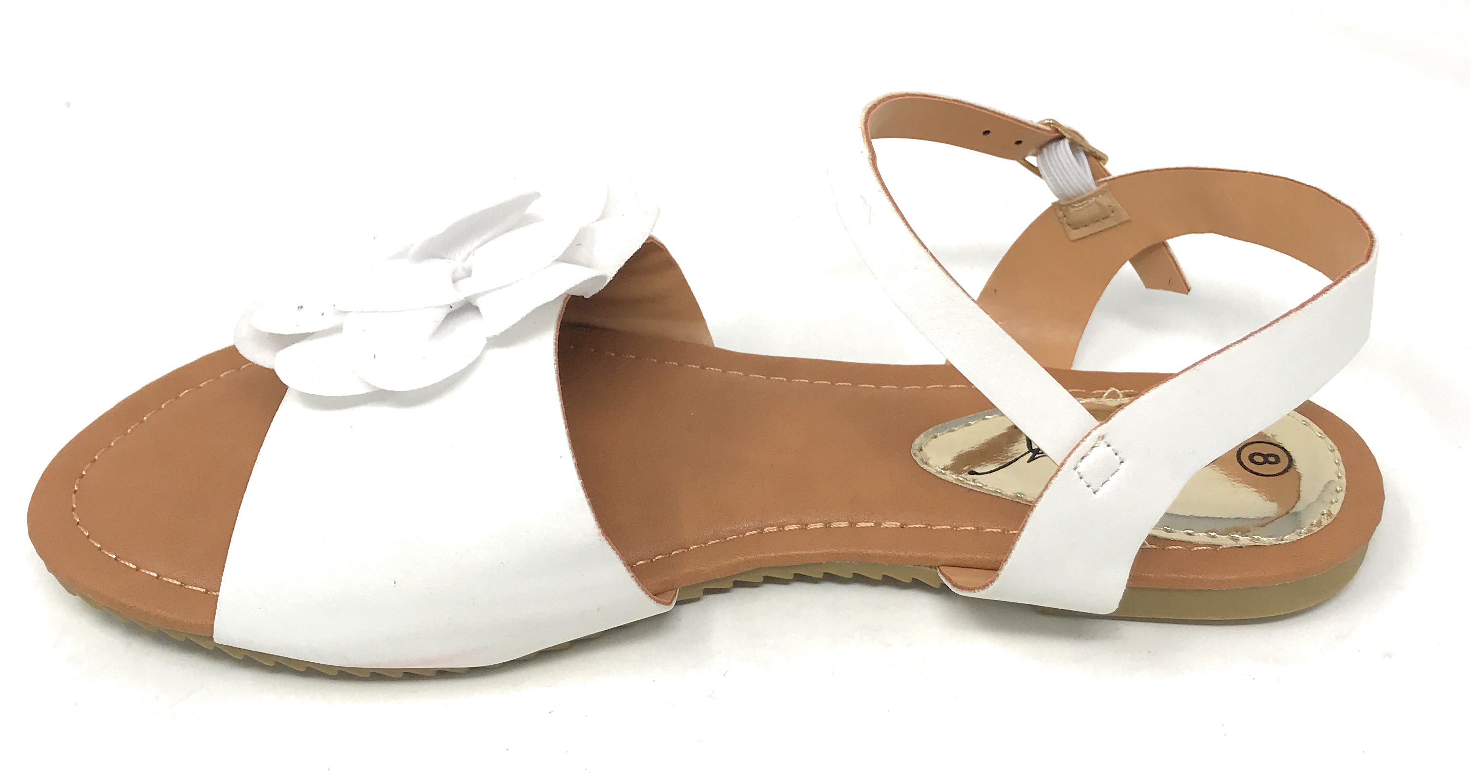 Victoria K Women's Solid Flower Sandals