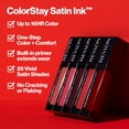 thumbnail image 4 of Revlon ColorStay Satin Ink Long Lasting Lipstick with Vitamin E, Eyes On You, 0.17 fl oz, 4 of 13