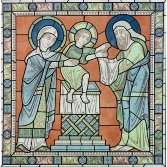 Posterazzi SAL9005660 Presentation in the Temple 12th Century Stained Glass Chartres Cathedral France Poster Print - 18 x 24 in.
