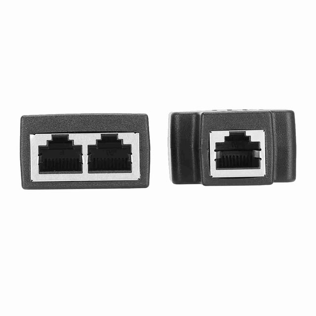 Divisor de cable ethernet, 1 entrada y 2 salidas interfaz hurbra rj45 lan lan extensor de cable divisor divisor lan divisor de puertio ethernet con 2 piezas adaptador de