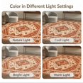 thumbnail image 7 of ODIKA 9'x12' Washable Area Rug Low Pile, Flatwoven, Orange Burnt Boho Fall Halloween Terracotta Vintage Bathroom for Great Room, Indoor Concept, Large Living, 7 of 7