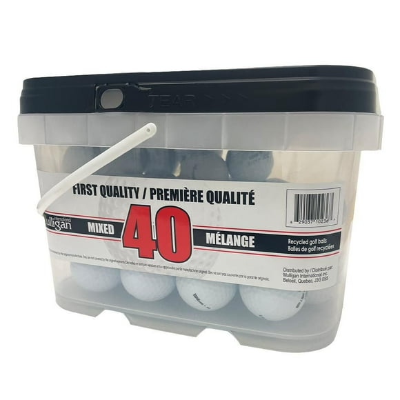 Round Two Mix Bucket 40 balls #10236, 40 Recycled golf balls