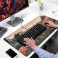 thumbnail image 6 of Watercolor Tulip Flower Gaming Mouse Mat,Rectangle XX Large Non-Slip Rubber Gaming Mouse Pad with Stitched Edges, Office Mouse Pad for Women Men Kids, 31.5x15.7, 6 of 7